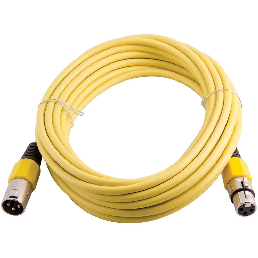 [AUSTRALIA] - Grindhouse Speakers - LEXLR-25Yellow - 25 Foot Yellow XLR Microphone Cable - 25 Foot Mic Cable Patch Cord 