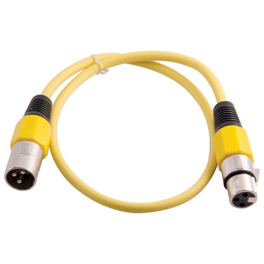 [AUSTRALIA] - Grindhouse Speakers - LEXLR-2Yellow - 2 Foot Yellow XLR Patch Cable - 2 Foot Microphone Cable Mic Cord 
