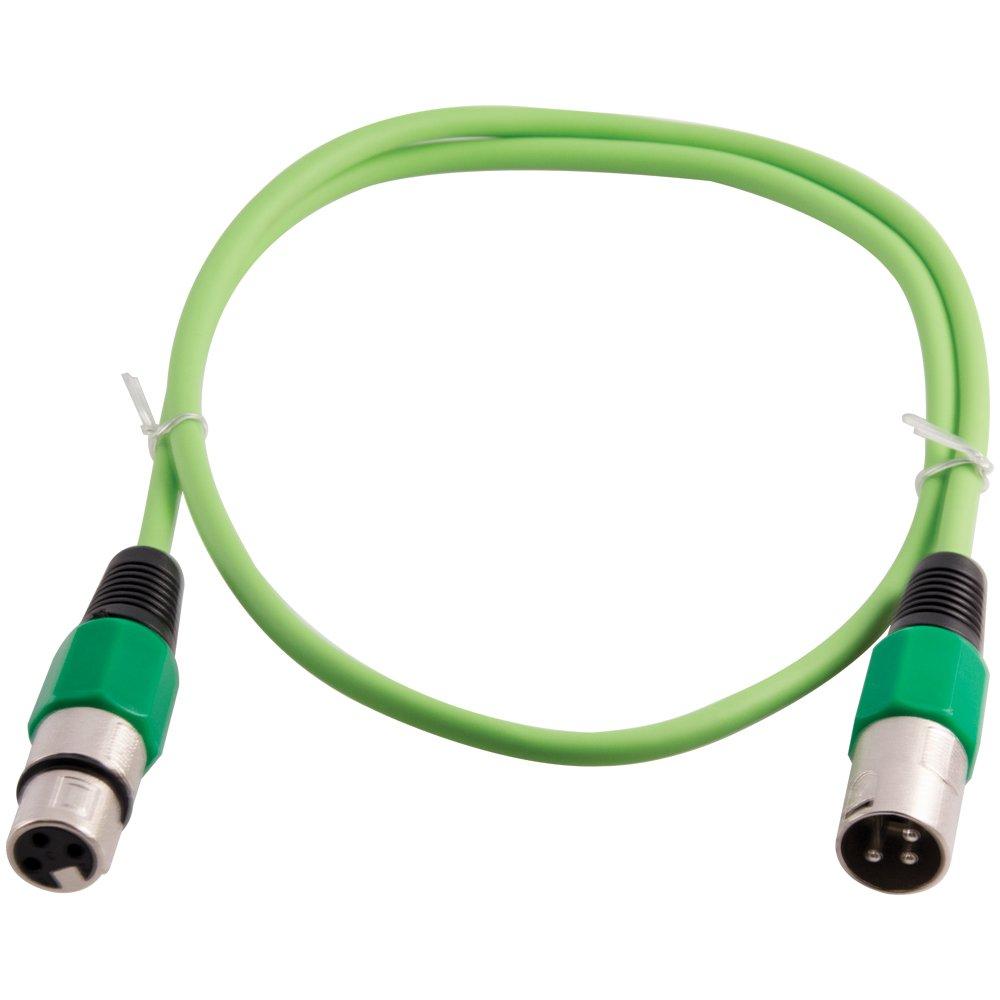 [AUSTRALIA] - Grindhouse Speakers - LEXLR-3Green - 3 Foot Green XLR Patch Cable - 3 Foot Microphone Cable Mic Cord 