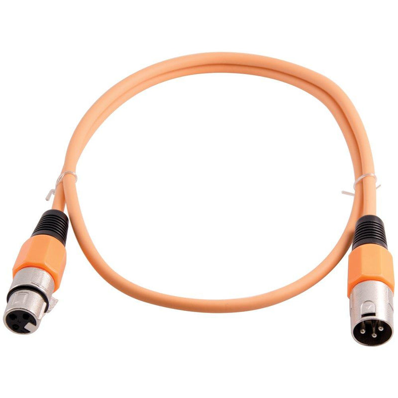 [AUSTRALIA] - Grindhouse Speakers - LEXLR-3Orange - 3 Foot Orange XLR Patch Cable - 3 Foot Microphone Cable Mic Cord 