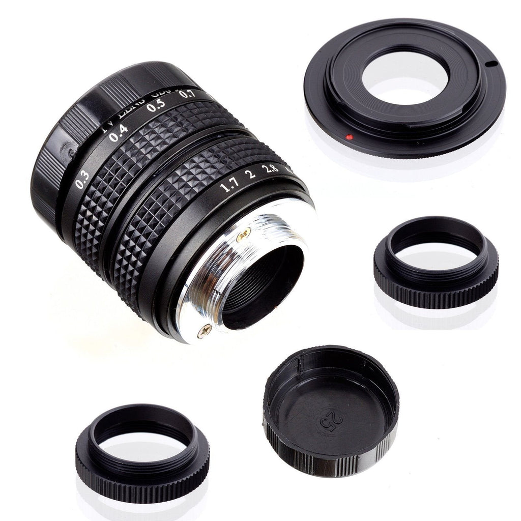 Fujian 35mm f/1.7 CCTV cine Lens for Sony NEX E-Mount Camera & Adapter Bundle for Sony NEX7 NEX-F3 a6000 a5000 a3500