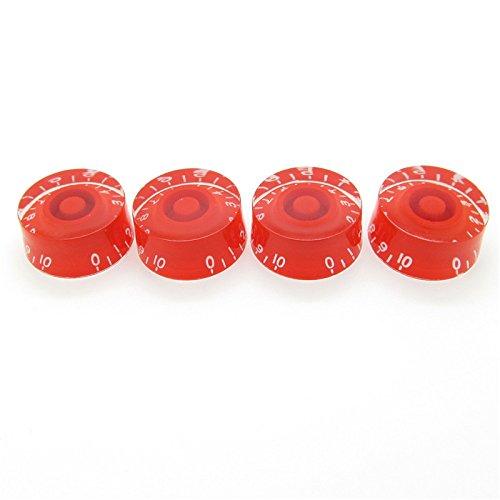 Red Black Gold Speed Control Tone Volume Knobs for LP Les Paul Guitar Pack of 4