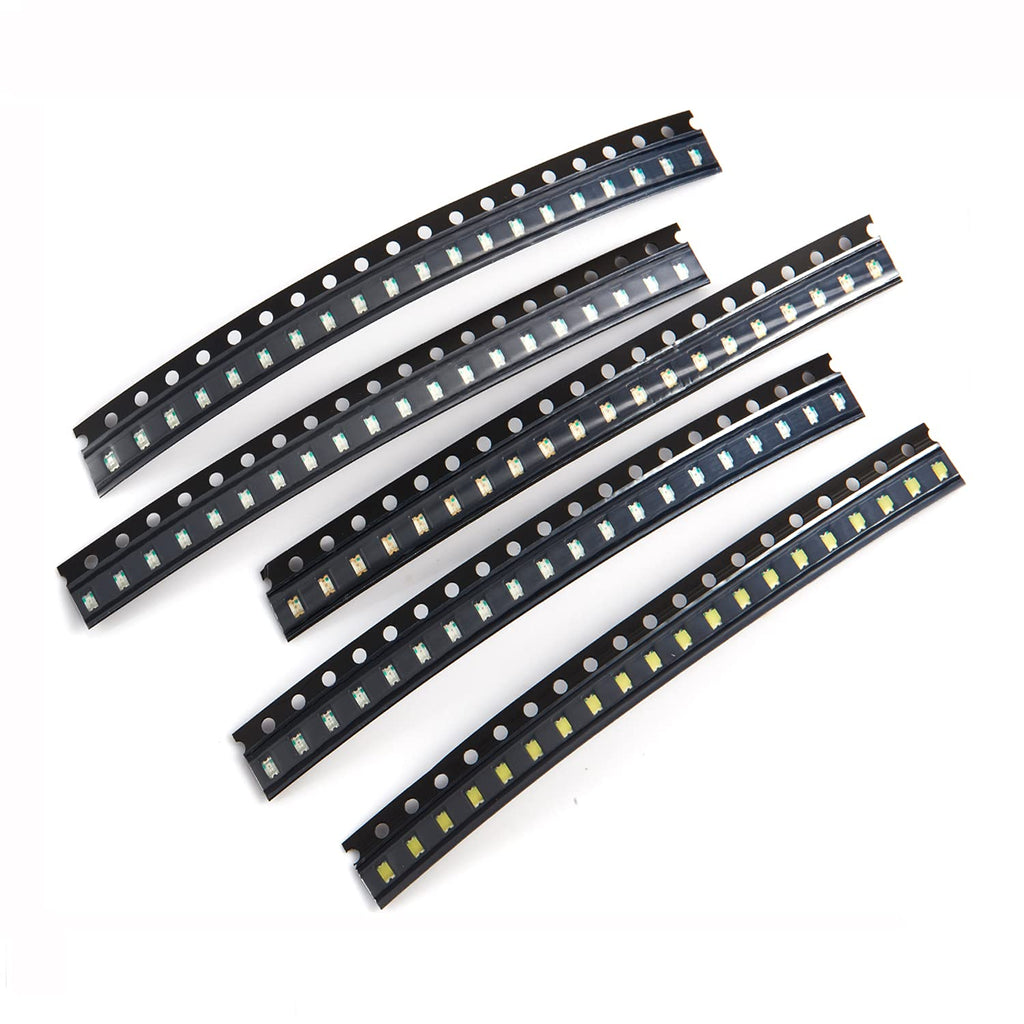 Chanzon (5 Colors x 20 pcs = 100 pcs) 0805 SMD LED Diode Lights Assorted Kit (Mini Chip 2.0mm x 1.2mm for PCB DC 20mA) Super Bright Lighting Bulb Lamps Electronics Components Light Emitting Diodes 1) 5 Colors X 20pcs = 100pcs