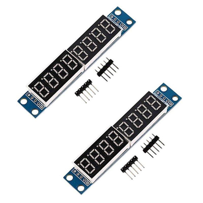 HiLetgo 2pcs MAX7219 8-Digital Segment Digital LED Display Tube for Arduino 51/AVR/STM32