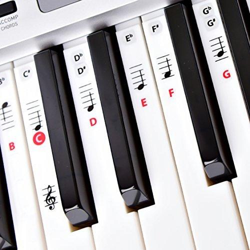 Best Reusable Piano Key and Note Keyboard Stickers for Adults & Children’s Lessons, FREE E-BOOK, Great with Beginners Sheet Music Books, Recommended by Teachers to Learn to Play Keys & Notes Faster!