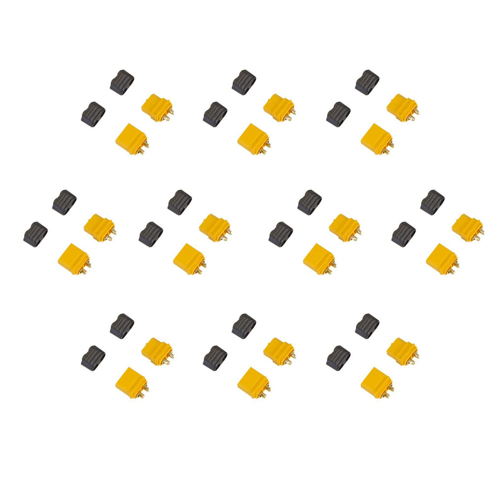 Amass XT60+ Male and Female Connector Plug Set for Battery, ESC, and Charge Lead 10 Pairs