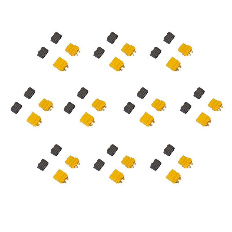 Amass XT60+ Male and Female Connector Plug Set for Battery, ESC, and Charge Lead 10 Pairs