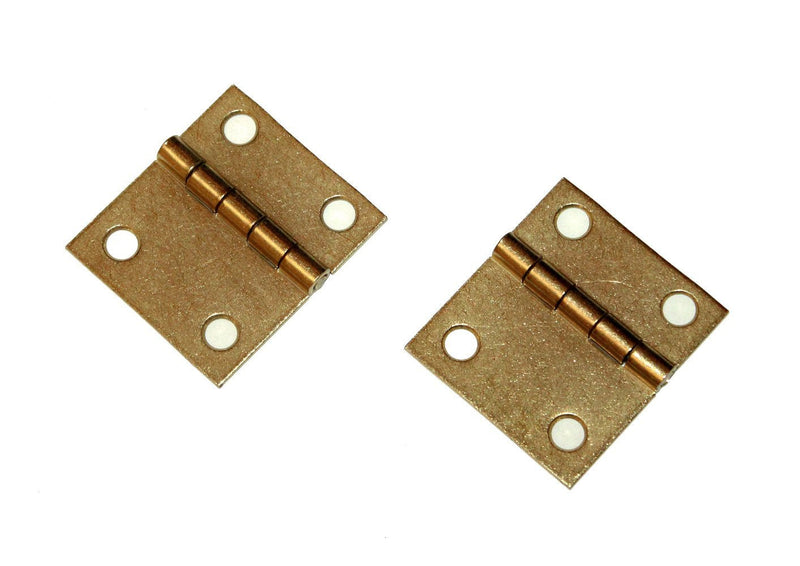 Piano Bench Hinges - Set of 2 - Brass Plated Piano Lid Hardware