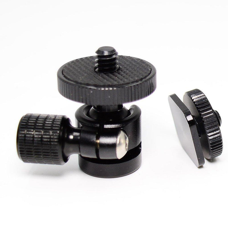 koolehaoda 1/4 Mini BallHead & Hot Shoe Mount Adapter for Camera Video Light Tripod Monopod (1/4 Ball Head) 1/4 Ball head