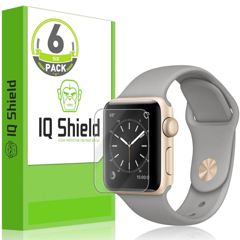 IQ Shield Screen Protector Compatible with Apple Watch Series 2 (38mm)(6-Pack) LiquidSkin Anti-Bubble Clear Film