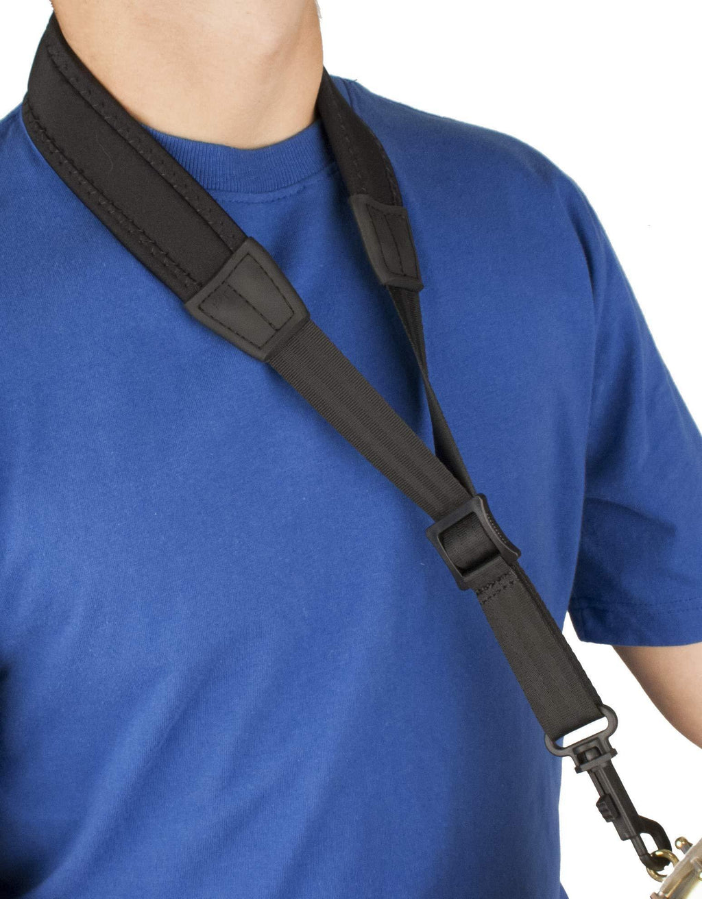 Pro Tec 22" (Regular) Padded Neoprene Saxophone Neck Strap with Plastic Swivel Snap, Black (N310P) Regular