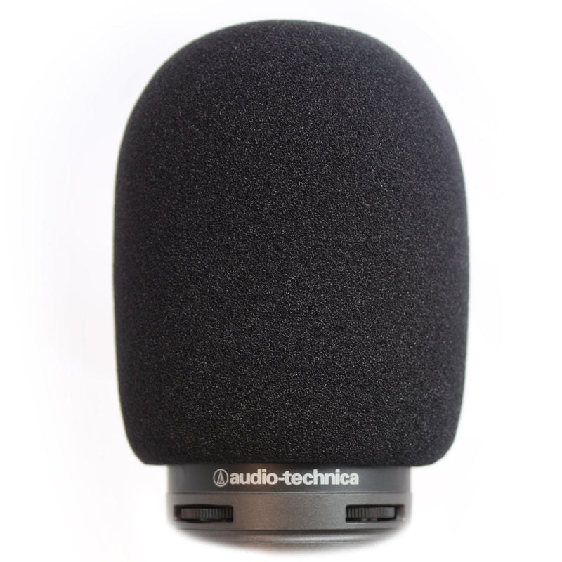 Foam Windscreen for Audio Technica AT2020 Microphone - Pop Filter made from Quality Sponge Material that Filters Unwanted Recording and Background Noises - Black Color