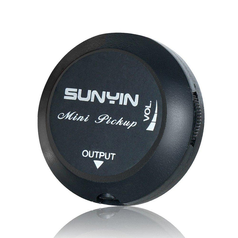 SUNYIN Acoustic Guitar Pickup,Piezo Transducer Contact Microphone Self-adhesive Easily AMP UP for Acoustic Classical Violin Ukulele Mandolin Banjo Cello Kalimba Drum (Black)