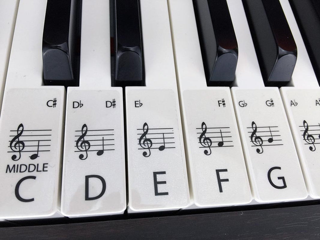 CLEAR STANDARD piano/keyboard stickers for up to 88 keys (61 SET CLEAR) 61 SET CLEAR