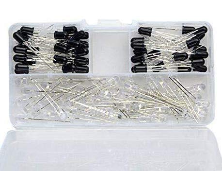 XINGYHENG 50 Pairs 5mm 940nm Infrared Diode LED Emission and IR Receiver