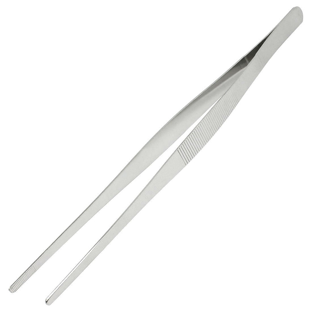 Adecco LLC Kitchen tweezer Stainless Steel, Long tweezer with Precision Serrated Tips for Surgical, Cooking Pincette for Sea food, Bar Tweezer (12") 12"