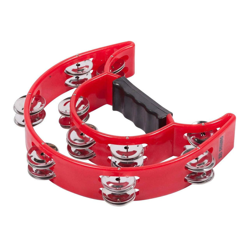 X8 Drums Deluxe Crescent Tambourine, Red