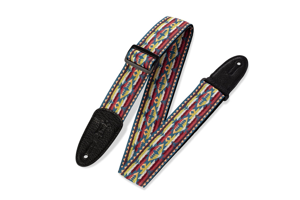 Levy's Leathers 2" 60's Hootenanny Jacquard Weave Guitar Strap with Polypropylene Backing (M8HT-22) M8HT-22