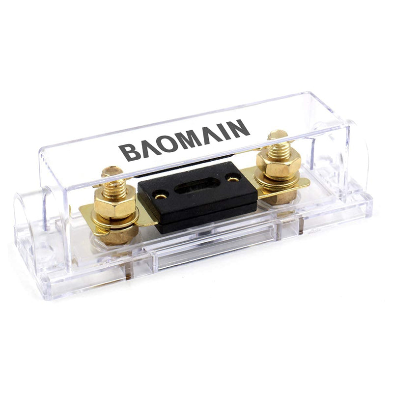 Baomain ANL-80A Electrical Protection ANL Fuse 80 Amp with fuse holder 1 Pack