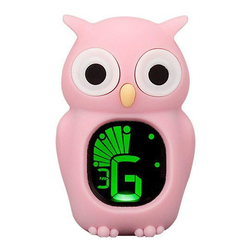 Luvay Clip-On Pink Tuner with Guitar, Bass, Ukulele, Violin, Chromatic Tuning Modes - Cartoon Owl