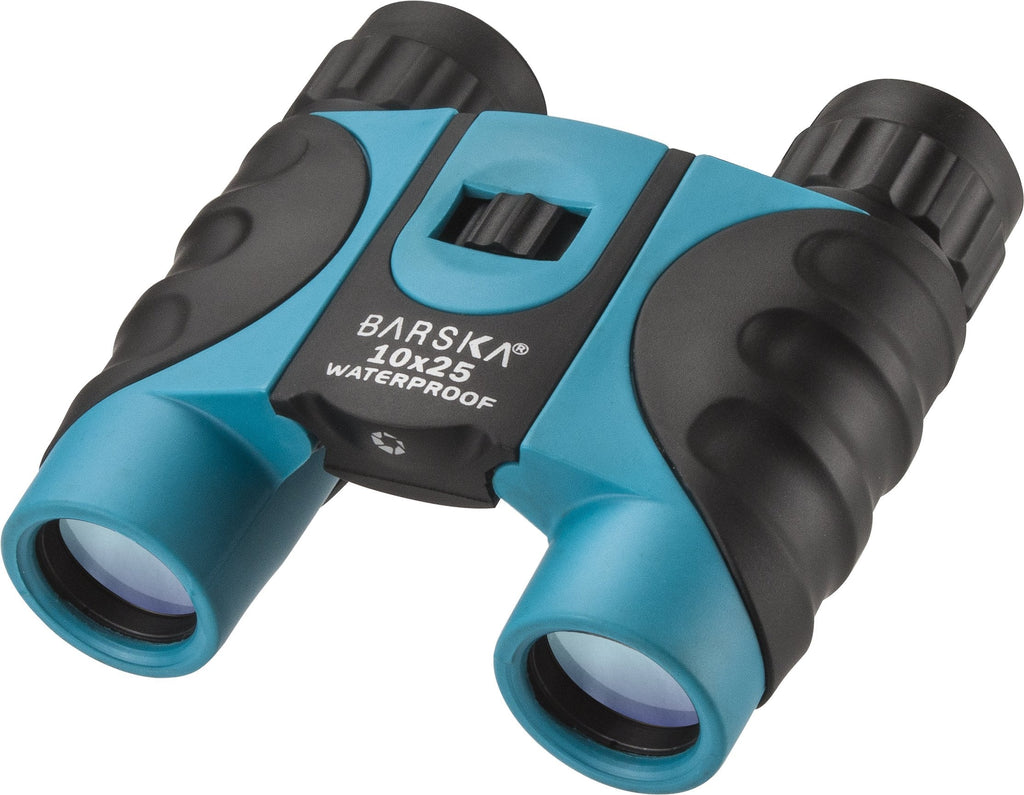 BARSKA 10x25mm Blue Waterproof Compact Binoculars