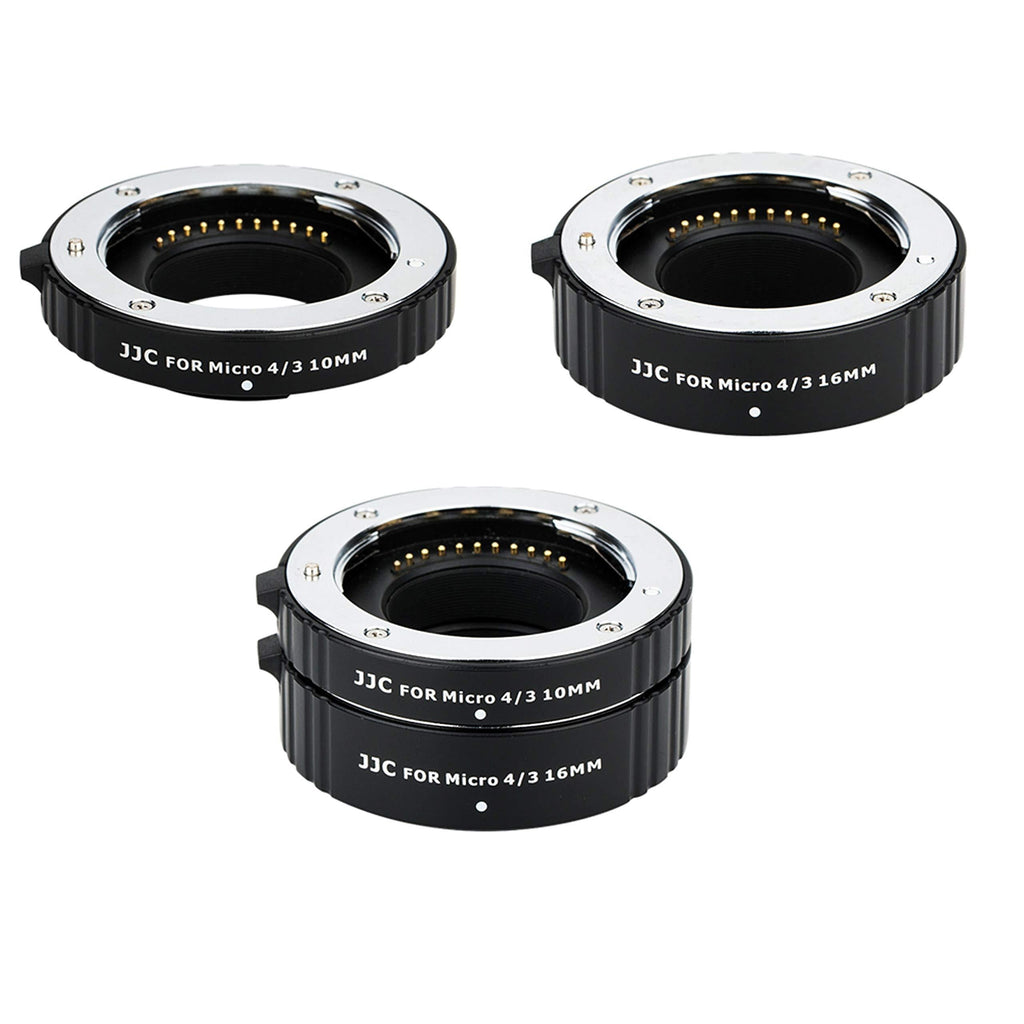 JJC Micro 4/3 Auto Focus Macro Extension Tube Set for Olympus OM-D E-M1 Mark III E-M5 E-M10 Mark III E-M1X Pen E-PL10 E-PL9 Pen-F,Panasonic Lumix G9 G7 G85 G95 GX85 GX9 GX8 GX7 GH5 GH5S GH4 and More Micro 4/3 Mount