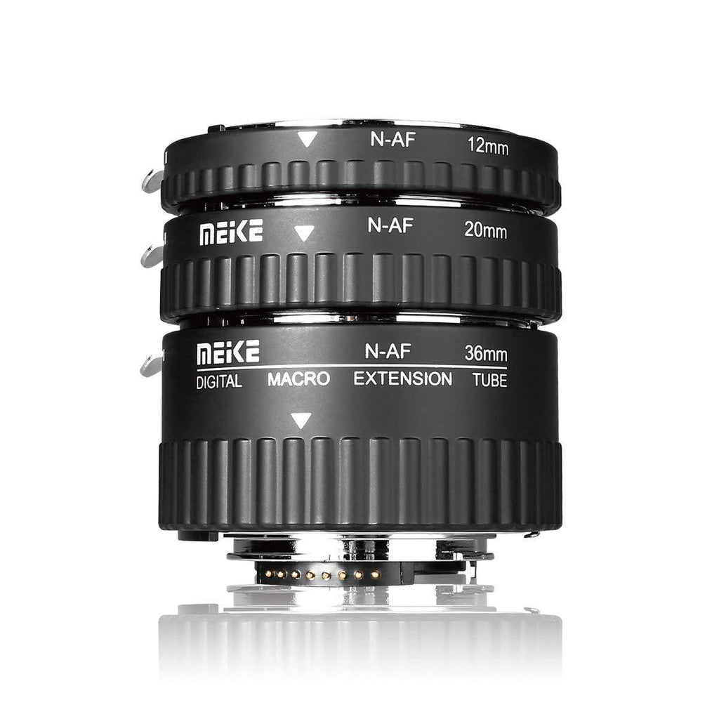 MEIKE N-AF1-A Macro Electronic Mount Auto Foucs Macro Metal Extension Tube Adapter for Nikon DSLR Camera D80 D90 D300 D300SD800 D3100 D3200 D5000 D5100 D5200 D7000 D7100 etc MK-N-AF1-A