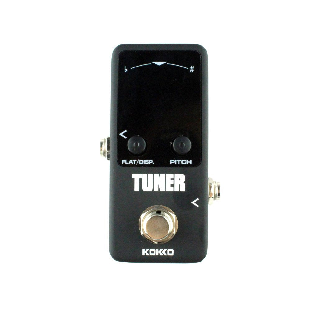Guitar Mini Effects Pedal Tuner - Chromatic Tuner Pedal High Definition Color Screen with Super Fast Stable and Accurate Tuning for Guitar and Bass - FTN2