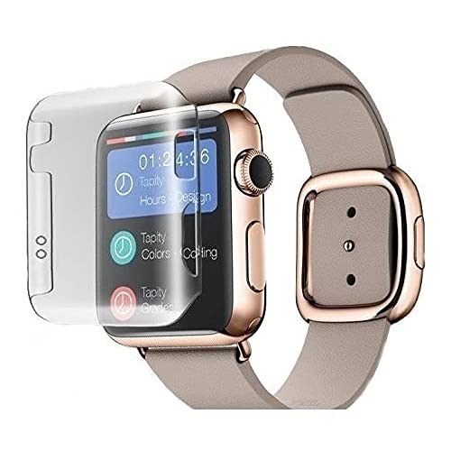 Josi Minea x2 Pcs Apple Watch [38mm] Protective Snap-On Case with Built-in Glass Screen Protector - Anti-Scratch & Shockproof Shield Full Cover for Apple Watch Series 2 [PC Hard Grey] - 38mm [2 Pack]