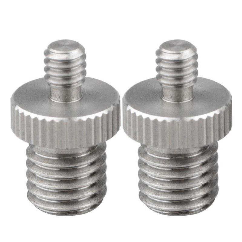 CAMVATE 1/4" Male to M12 Male Double-end Screw Adapter for DSLR Rig(2 Pieces)