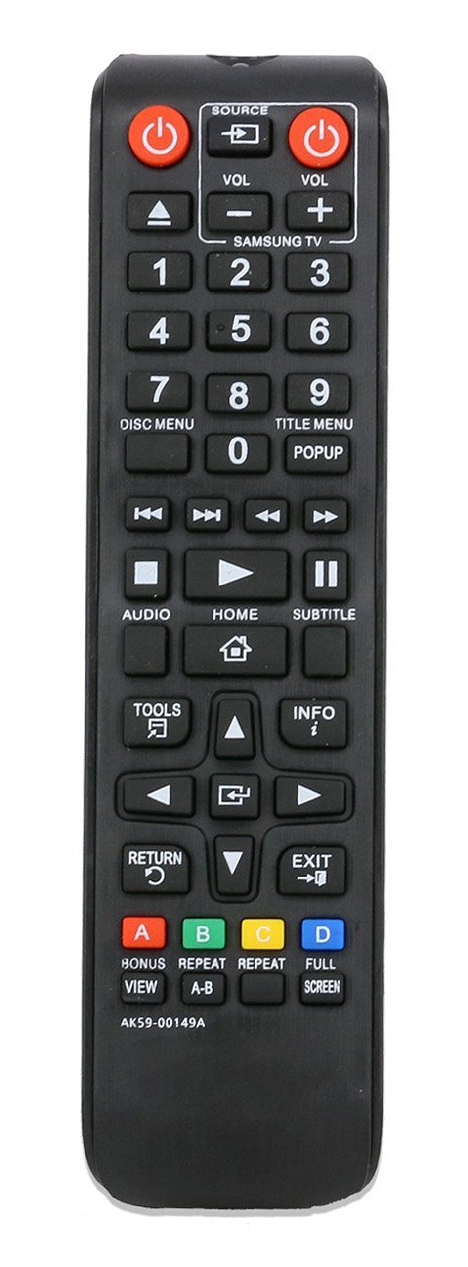 Universal Remote Control for Samsung Blu-Ray DVD Player BDF5100 BD-FM57C BD-H5100 BD-H5900 BDHM51 BD-HM51 BDHM59 BDJ5100 BD-J5100 BDJ5700 BD-J5700 BD-J5900 BD-JM51 BD-JM57 BD-JM57C BD-HM57C