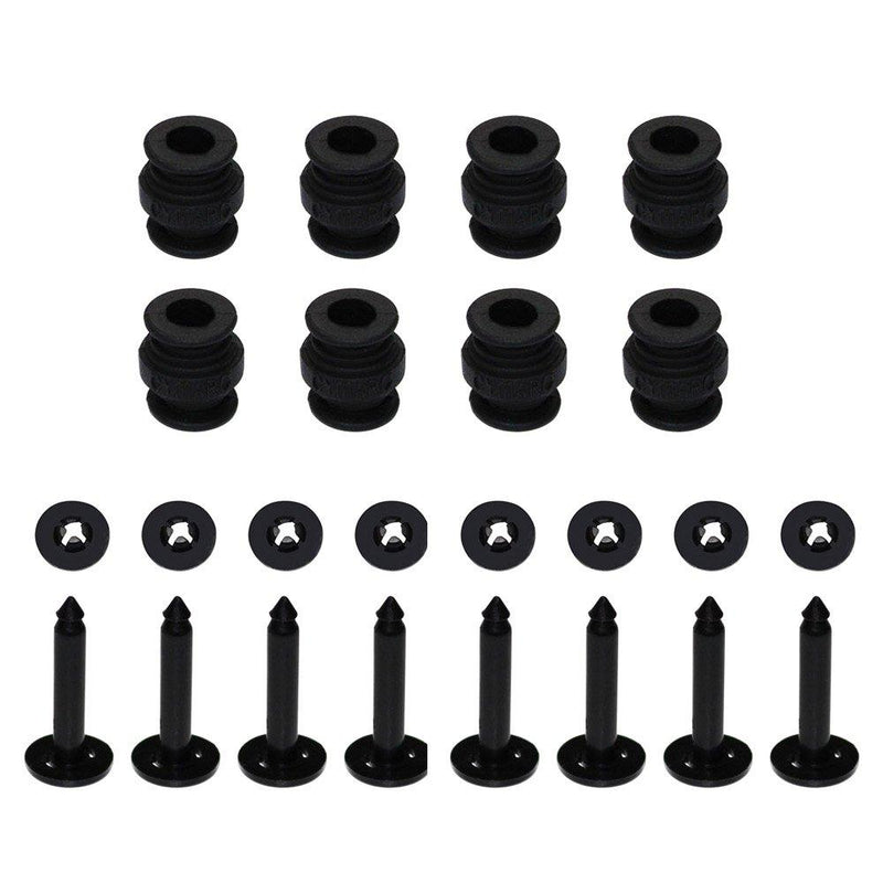 SAMLOO 8pcs Rubber Damper Shock Absorbers Balls and Anti-Drop Securing Pins for DJI Phantom 3 / Phantom 2 Professional Advanced Gimbal Mount Anti Vibration, Black