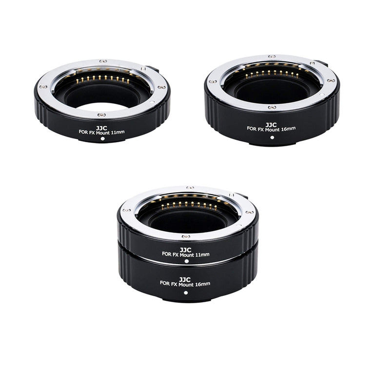 JJC X Mount Auto Focus Macro Extension Tube Set for Fuji Fujifilm X-T3 X-T4 X-T2 X-T1 X-S10 X-T30 X-T20 X-T10 X-T200 X-T100 X-H1 X-PRO3 X-PRO2 X-E4 X-E3 X-E2S X-A7,Replaces Fujifilm MCEX-11 & MCEX-16 Fujifilm X Mount