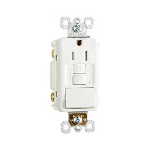 Legrand radiant GFCI Rocker Decorator Switch, Safe for Kids, Tamper Resistant Outlets, 15 Amps, White, 1595SWTTRWCC4