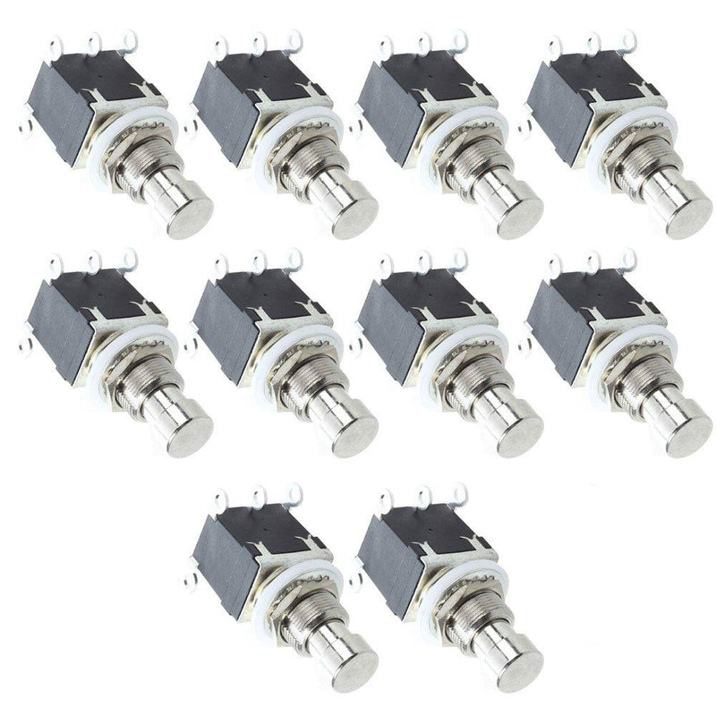 [AUSTRALIA] - ESUPPORT 6Pin DPDT Latching Stomp Foot Switch Pedal Guitar Push Button Metal True Bypass AC 250V/2A 125V/4A Pack of 10 