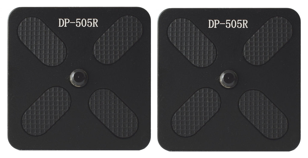 2 Pack DP-505R Dual Axis 50mm X 50mm QR Lens/Camera Body Plate Arca & RRS Compatible w D-Ring Desmond