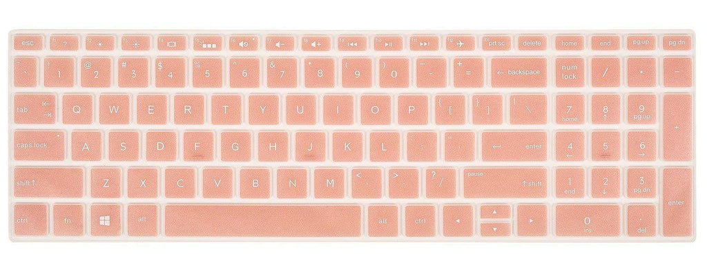 iKammo Keyboard Cover Skin Compatitle 17.3" HP Envy 17M 17M-AE011DX 17M-AE111DX 17M-BW0013DX,HP Pavilion x360 15-BR075NR,HP Pavilion 15-BS 15-BW 15-CC 15-CB 15-CD,HP Envy x360 15M-BP 15M-BQ ROSE-GOLD