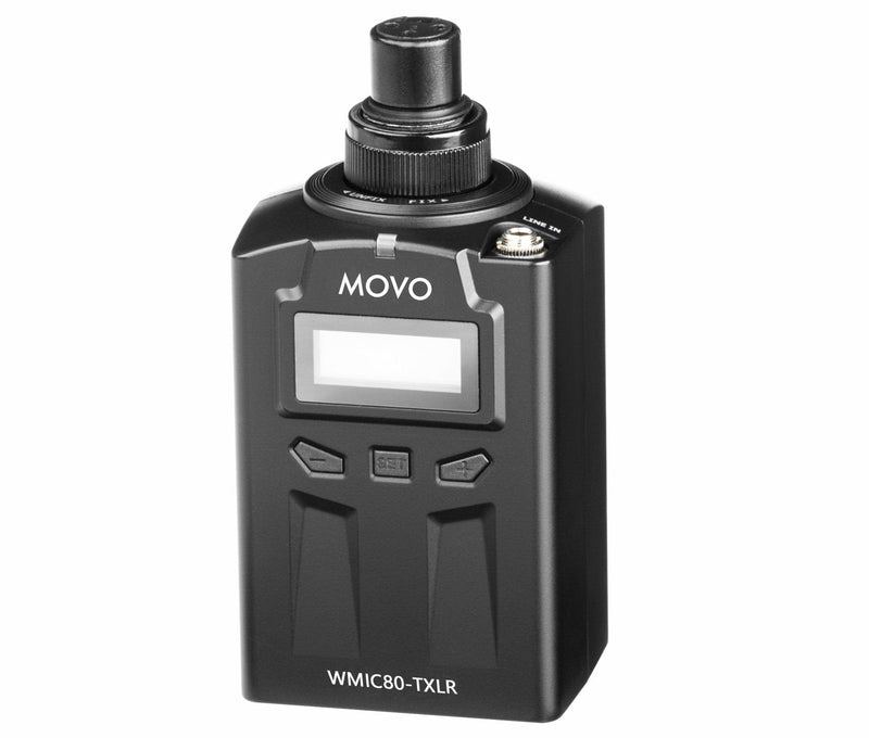 Movo WXLR8 48-Channel UHF Wireless XLR Plug-in Microphone Transmitter for the WMIC80 Wireless System