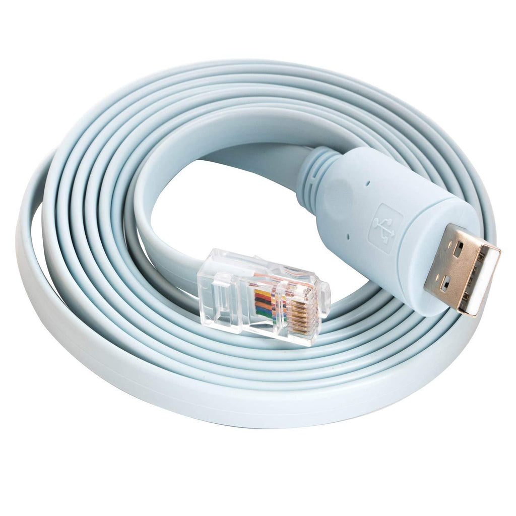 Prolific PL2323RA RS232 Serial to RJ45 Rollover Cable for Cisco Router H3C Huawei Fortinet Juniper Console Cable