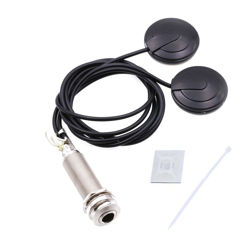 Guitar Pickups Acoustic Electric Piezo Transducer Microphone Contact for Guitar Violin Ukulele (2 in 1 with covers)