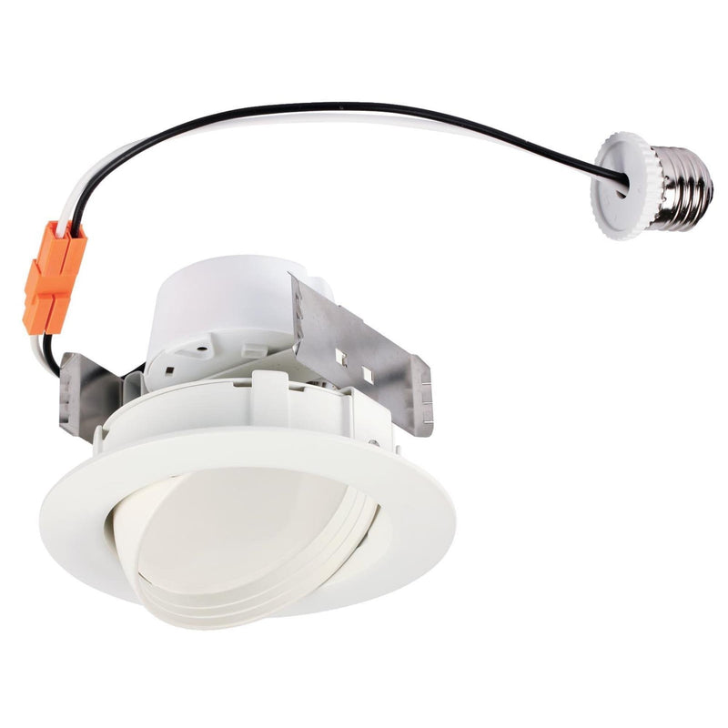 Westinghouse Lighting 5082000 65-Watt Equivalent 4-Inch Sloped Recessed LED Downlight Dimmable Warm Energy Star Light Bulb with Medium Base, White Trim 4" 10 Watt 2700K