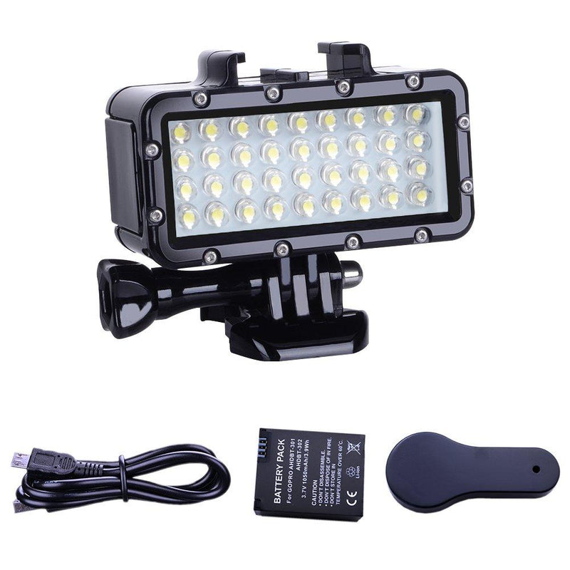 Suptig Diving light High Power Dimmable Waterproof LED Video Light Fill Night Light Diving Underwater Light Waterproof 147ft(45m) for Gopro Max Hero 9 Hero 8 Hero 7 Hero 5/6/5S/4/4S/3+/2/YI Action Cam
