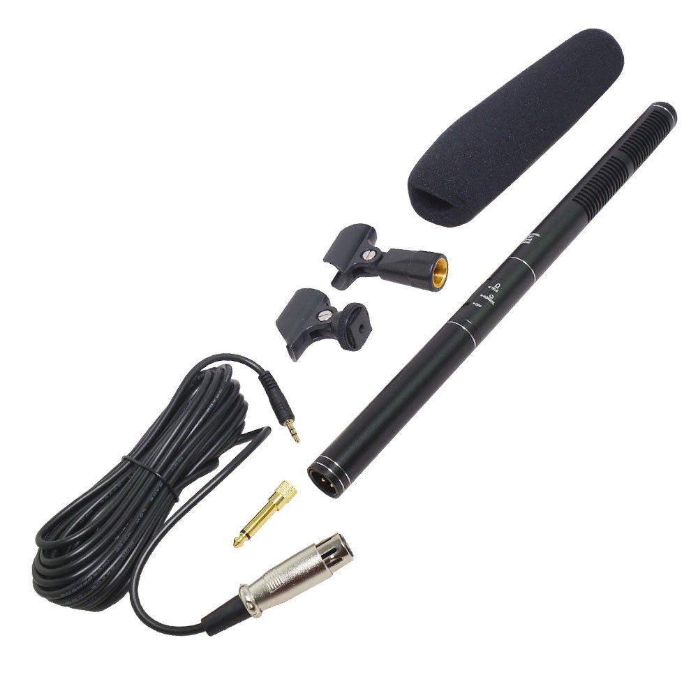 Bestshoot Condenser Interview Microphone Photography Shotgun Mic for Video Camcorders DSLR DV Camcorder 14 inches/36 Centimeters Microphone with Holder, Anti-Wind Foam Cap XLR Cable (M14)