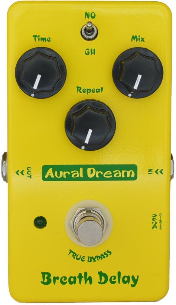 Aural Dream Breath Delay Guitar Effect Pedal includes Classical Atmosphere Delay and Oscillatory psychedelic delay for Post rock with 600ms delay time,True Bypass.