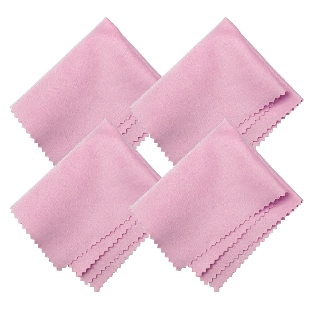 Microfiber Screen Cleaning Cloths, HTTX 4-Pack 6 x 7 inches for Cell Phones, Tablets, LCD TV, Laptop, Camera Lenses, Surface Tablet, Monitor, Car GPS Screens, Spectacles, Glasses, Watches [Pink] Pink