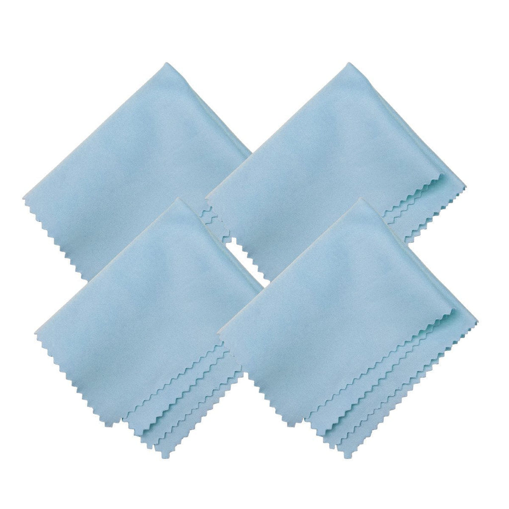 Microfiber Screen Cleaning Cloths, HTTX 4-Pack 6 x 7 inches for Cell Phones, Tablets, LCD TV, Laptop, Camera Lenses, Surface Tablet, Monitor, Car GPS Screens, Spectacles, Glasses, Watches [Blue] Blue