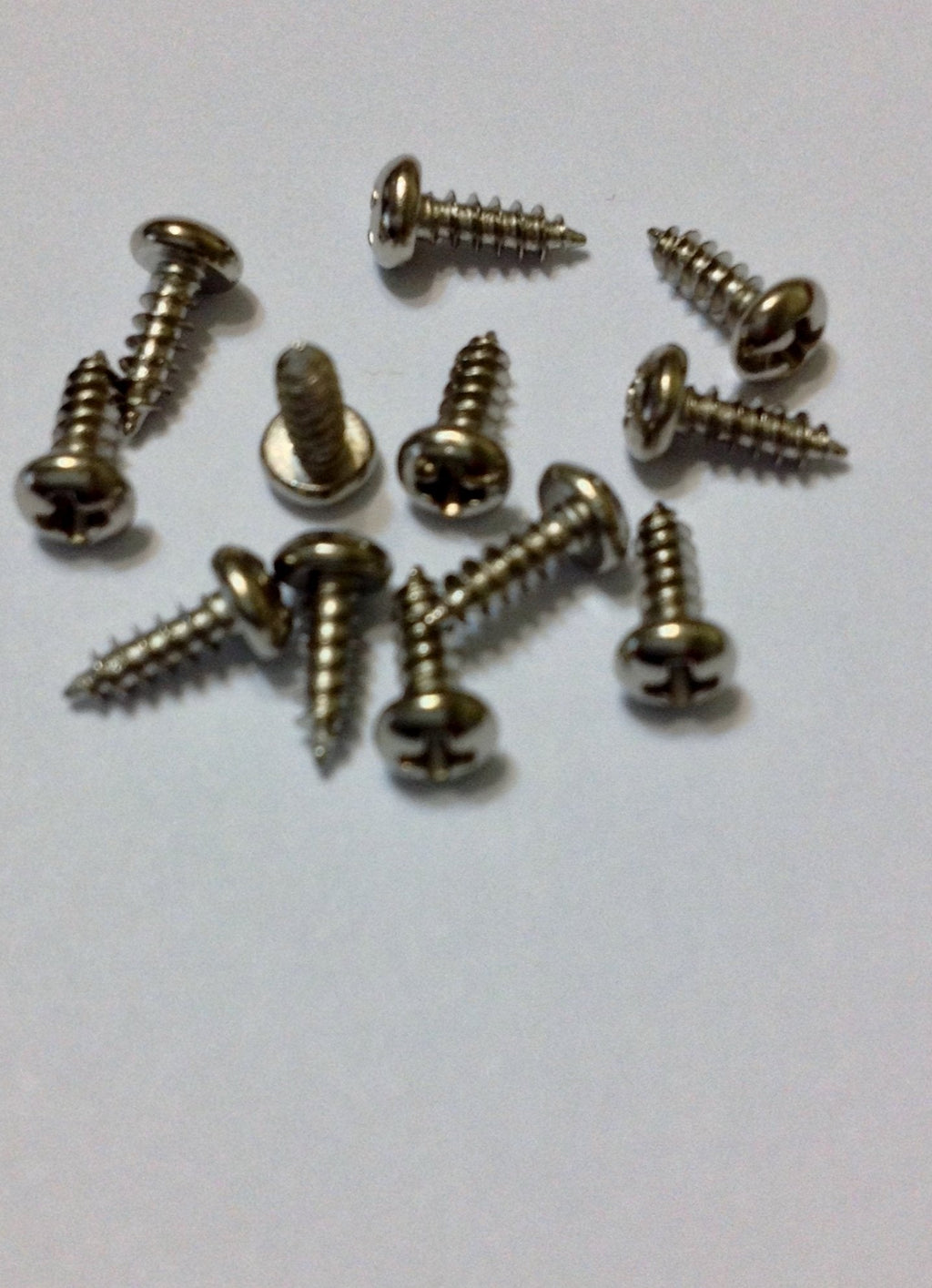 12 Pack #2 x 1/4 inch Small Phillips Guitar Truss Rod Cover Screws Nickel