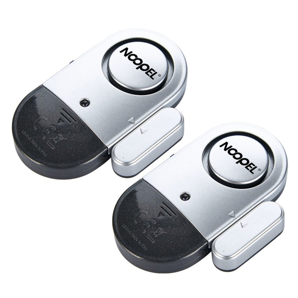 Door Window Alarm 2 Pack Noopel Home Security Wireless Magnetic Sensor Burglar Anti-theft 120DB Alarm with Batteries included - DIY Easy to Install (2)