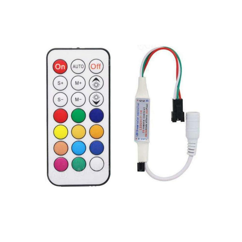 [AUSTRALIA] - RGBZONE DC5-24V Mini 21 Key IR Infrared Wireless RGB Remote Controller for WS2811 WS2812B LED Dream Color Strip Light 