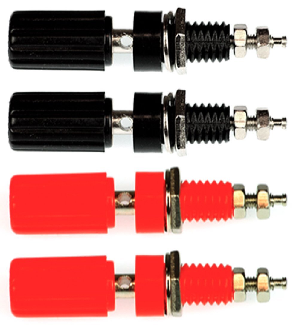 CESS Amplifier Terminal Connector Binding Post Banana Plug Jack Socket Panel/Chassis Mount Connectors - Length:1.8" (4 Pack)
